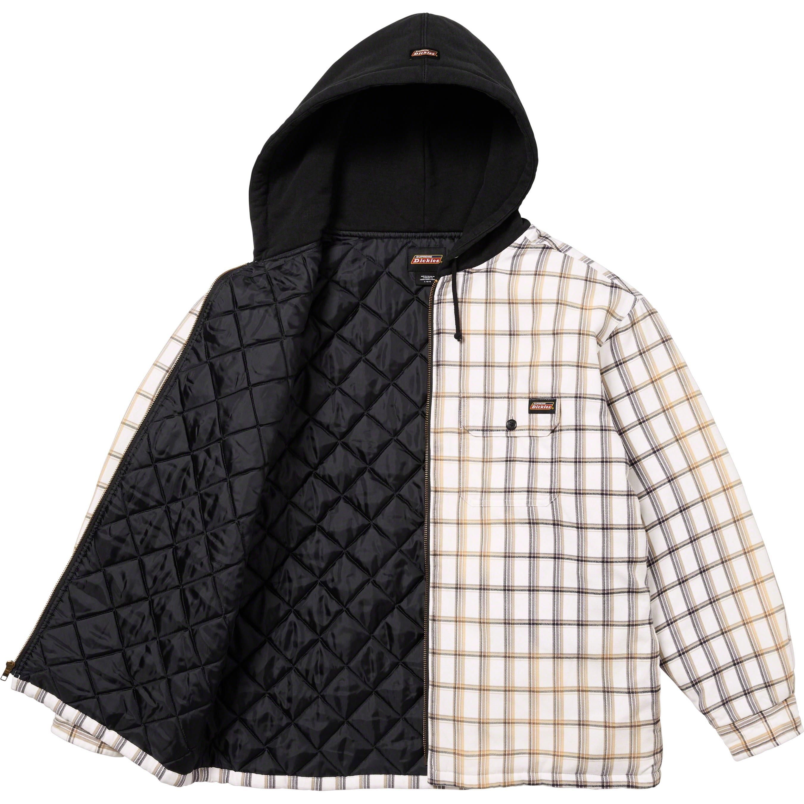 Supreme®/Dickies® Plaid Hooded Zip Up Shirt view 8